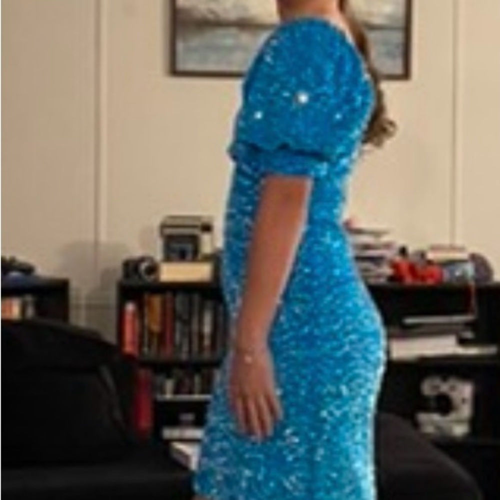 Lena Vibrant Blue Fabric